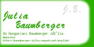 julia baumberger business card